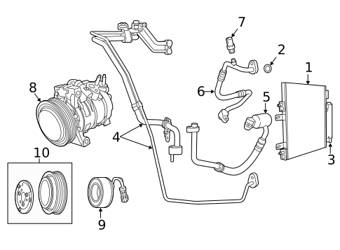 Condenser, Compressor & Lines for 2015 Jeep Compass #1