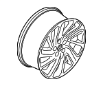 LJ7Z1007A - : Wheel, Alloy for Lincoln: Corsair Image