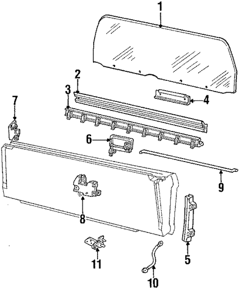 Glass - Tail Gate for 1987 Ford Bronco #0