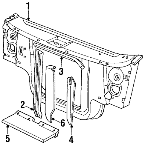 Radiator Support for 1989 Dodge Dakota #0