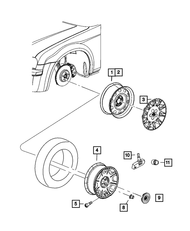 4782466AD - Wheels, Covers and Jacks: Steel Wheel for Mopar Image