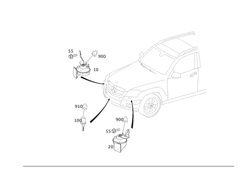 Horn and Outside Temperature Display for 2014 Mercedes-Benz GLK250 #0