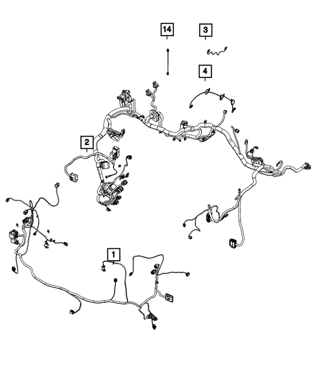 68624003AC - Electrical: Front End Module Wiring for Mopar Image image