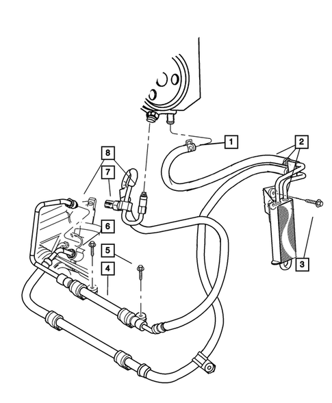 Power Steering Hoses for 2002 Jeep Liberty #3