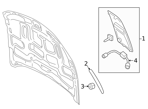Exterior Trim - Hood for 2023 Ford Mustang #0