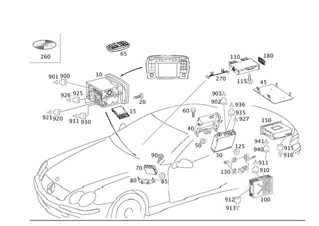 2308704594 - Electrical System: Control Panel for Mercedes-Benz: SL500, SL55 AMG, SL550, SL600, SL63 AMG, SL65 AMG Image image