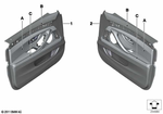 51418034801 - Individual Equipment: Door Trim Panel, Front Left for BMW: 528i, 528iX, 535d, 535dX, 535i, 535iX, 550i, 550iX, Hybrid 5, M5 Image image