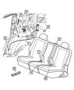 6036463AA - Interior Trim: Seat Belt Bolt for Dodge: Durango, Ram 1500, Ram 2500, Ram 3500 Image