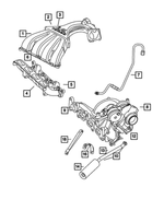 4884514AB - Engine 2.4L Four Cylinder (Turbo): Intake Manifold, Upper for Chrysler: PT Cruiser Image