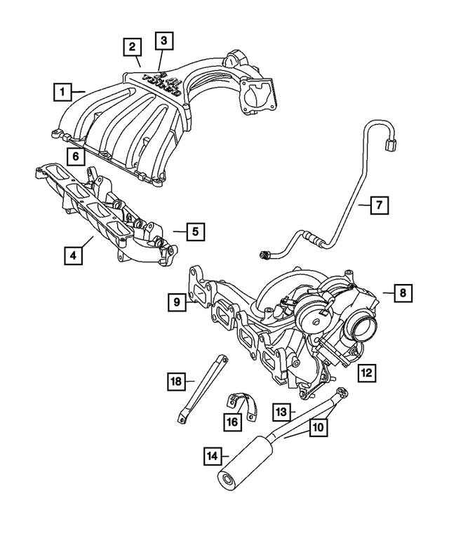 4884723AC - Engine 2.4L Four Cylinder (Turbo): Engine Cover for Mopar Image