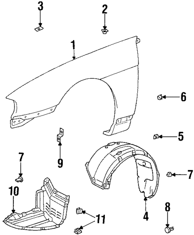 5387850010 - Body: Fender Spacer for Lexus Image