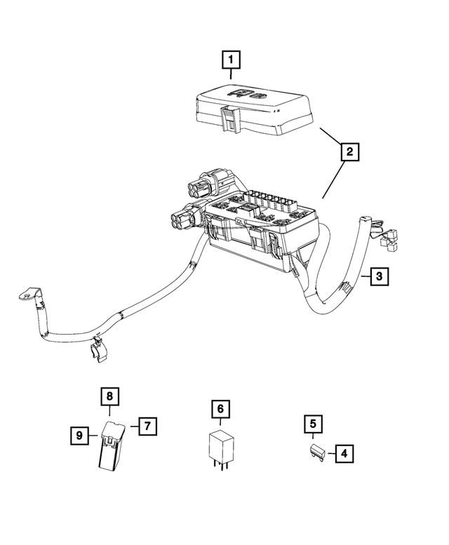 68188679AA - Electrical: Power Distribution Center Cover for Mopar Image