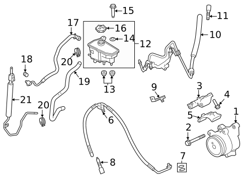 Pump & Hoses for 2021 Land Rover Range Rover Sport #0
