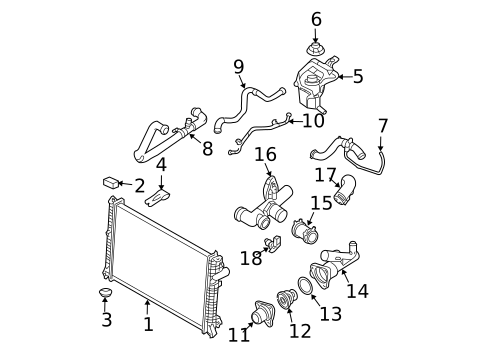 Thermostat & Housing for 2009 Ford Fusion #0