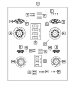 5175108AA - Mopar Accessories - Component Parts: Disc Brake Caliper Assembly, Right for Mopar Image
