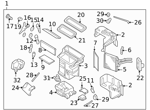 Heater Components for 2000 INFINITI QX4 #0