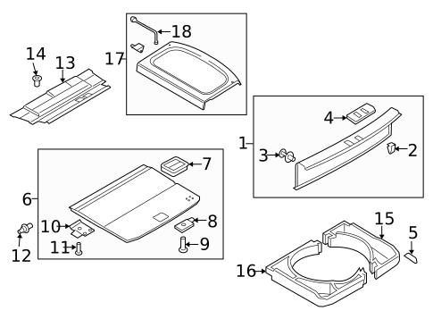 Interior Trim - Rear Body for 2017 Volkswagen Tiguan Limited #1