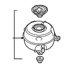 4K0121405AC - Cooling System: Reservoir for Audi: A6 allroad, A6 Quattro, A7 Sportback, RS6 Avant, RS7 Sportback, S6, S7 Sportback Image