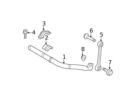 Stabilizer Bar & Components for 2012 Volkswagen Touareg #0