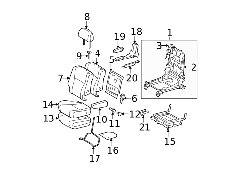 Second Row Seats for 2010 Toyota Highlander #2
