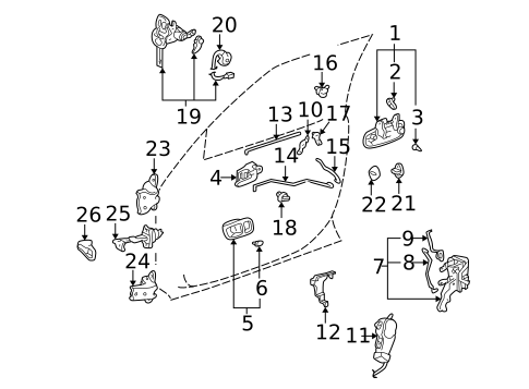 Front Door for 1999 Lexus ES300 #0