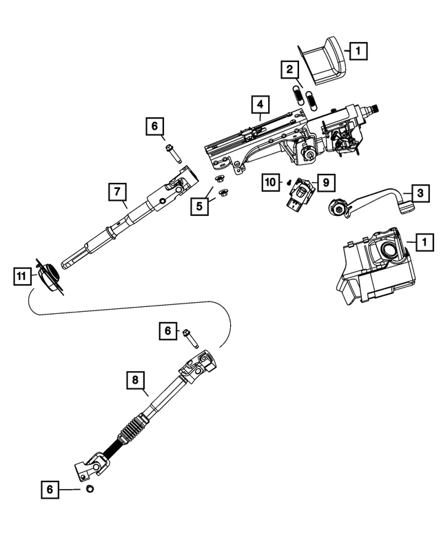 1FR71DX9AA - Steering: Steering Column Shroud for Mopar Image