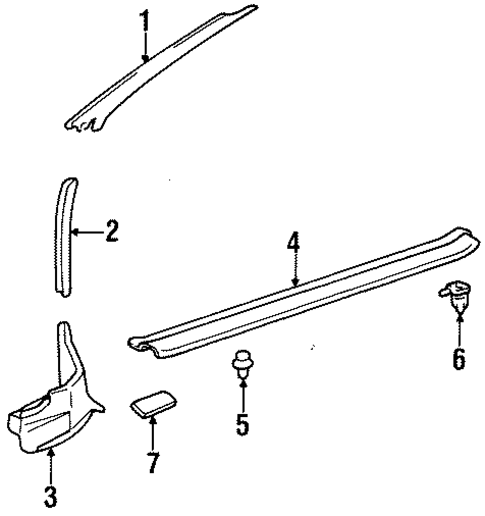 Interior Trim - Pillars for 1998 Toyota Celica #0
