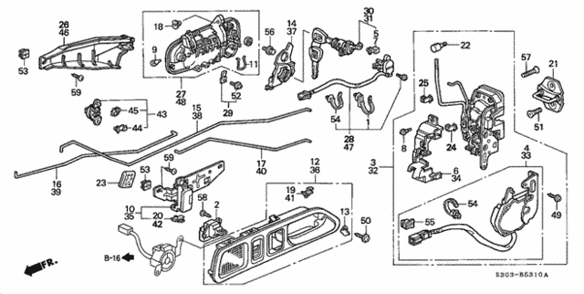 Door Lock for 2000 Honda Prelude #0