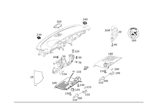 Detachable Components, Instrument Panel for 2006 Mercedes-Benz CLS55 AMG #0