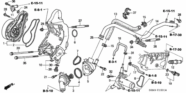 Water Pump (Type-S) for 2003 Acura RSX #0