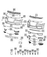 5RL82ZZZAB - Frame, Bumper and Fascia: Tow Hook Cover for Chrysler: 300 Image