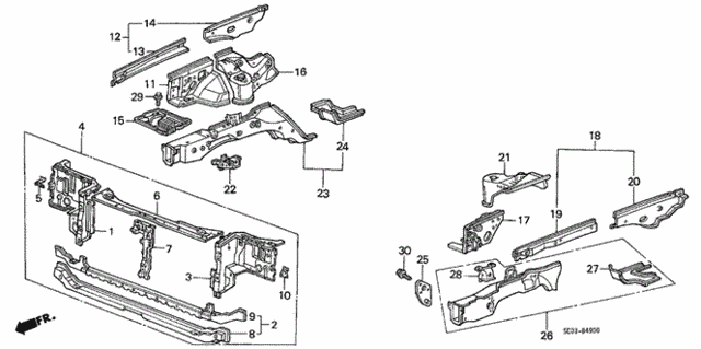 Bulkhead - Wheelhouse for 1986 Honda Accord #0