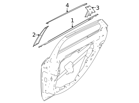 Exterior Trim - Rear Door for 2021 Hyundai Elantra #0