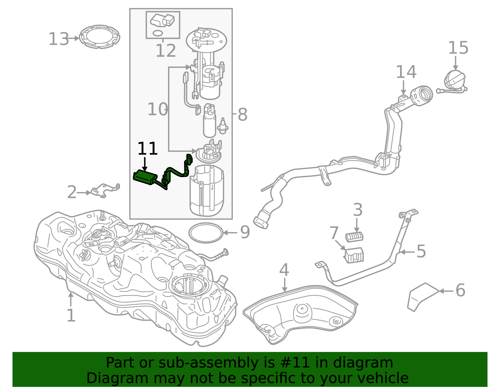 2023-2025 Mitsubishi Outlander PHEV Fuel Gauge Sending Unit