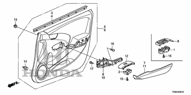 Front Door Lining for 2013 Honda Fit #0