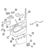 5104344AA - Interior Trim: Front Door Trim Panel, Right for Mopar Image