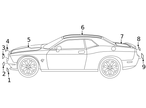 Stripe Tape for 2016 Dodge Challenger #1