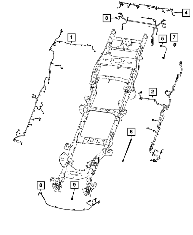 68410917AD - : Chassis Wiring, Left for Mopar Image