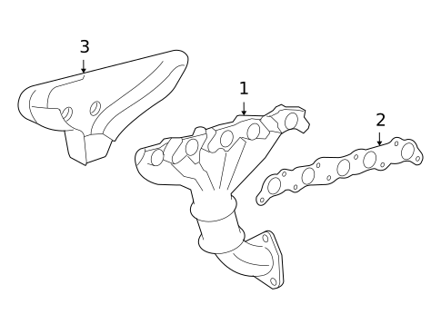 Exhaust Manifold for 2010 Hummer H3T #0