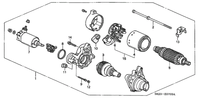 Starter Motor (Mitsuba) (2) for 1995 Honda Civic del Sol #0