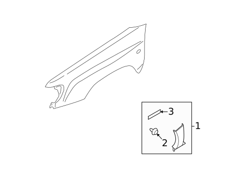 Exterior Trim - Fender for 2008 Subaru Forester #0