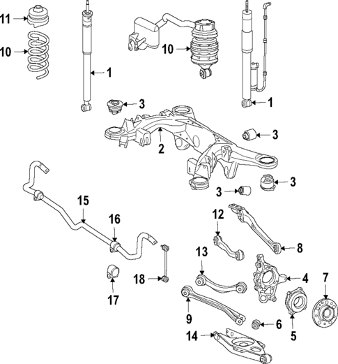 Rear Suspension for 2004 Mercedes-Benz E55 AMG #0