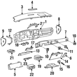 12506499 - Body: Lock Cylinder for Buick: Commercial Chassis, Riviera, Roadmaster | Cadillac: 60 Special, Brougham, DeVille, Fleetwood | Oldsmobile: Achieva, Toronado Image