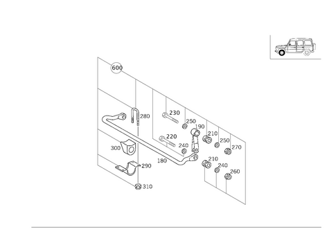 Torsion Bar, Front for 2006 Mercedes-Benz G55 AMG #0