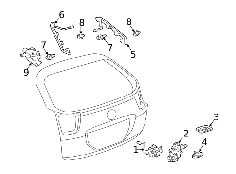 Lock & Hardware for 2008 Lexus RX400h #2