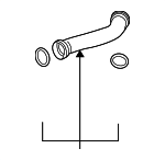 24447273 - Cooling System: Outlet Pipe for Chevrolet: Cavalier, Classic, Cobalt, Malibu | Oldsmobile: Alero | Pontiac: Grand Am, Sunfire | Saturn: Ion, Vue Image