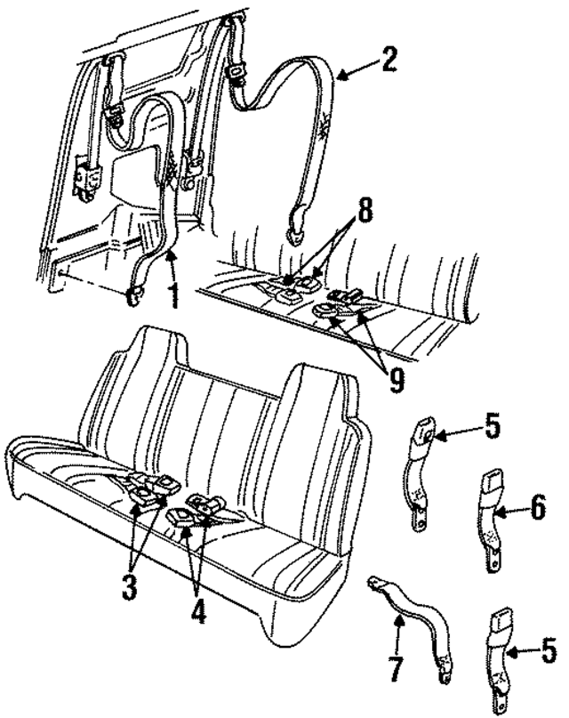 5EX54SAZAB - Electrical: Seat Belt Assembly for Mopar Image