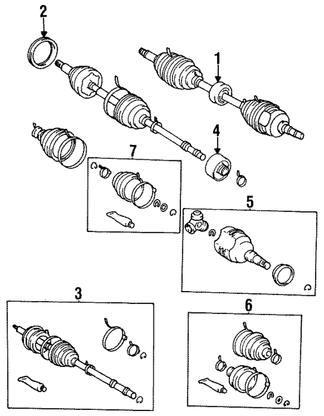 442812271 - : Cv Joint Boot Kit for Toyota Image