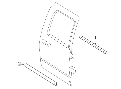 Exterior Trim - Rear Door for 2007 Dodge Ram 1500 #1