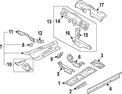 Floor & Rails for 2019 Audi A4 Quattro #0